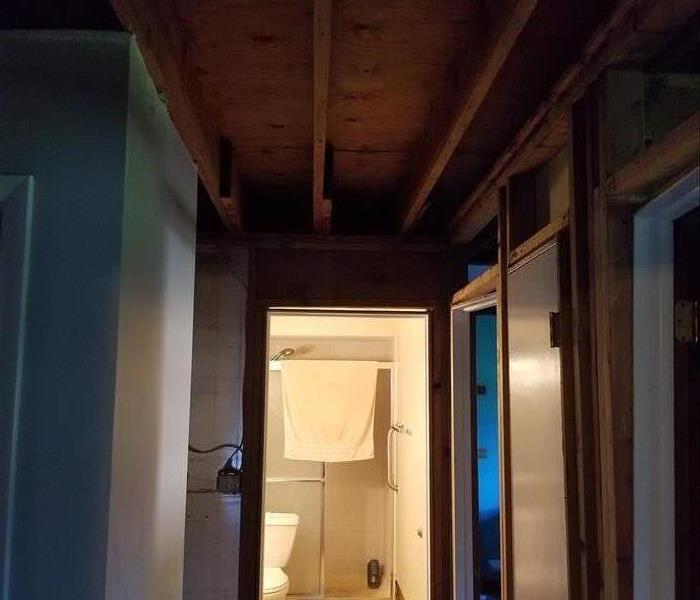 entire ceiling removed and properly dried