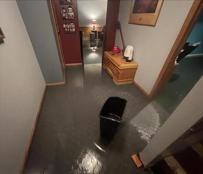 flooded basement pre-mitigation